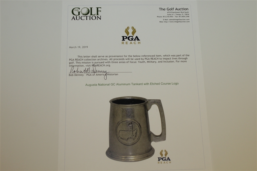 Augusta National GC Aluminum Tankard with Etched Course Logo