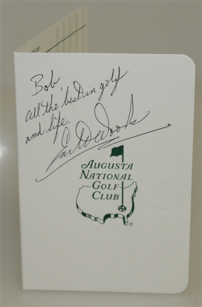 Tiger's Father Earl Woods Signed Augusta National Scorecard & 1997 Spec Guide JSA ALOA