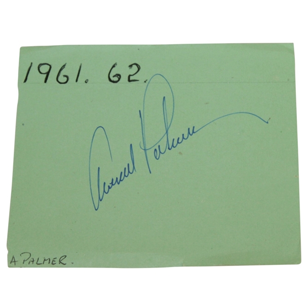 Arnold Palmer Signed 1960's Album Page Signature JSA ALOA
