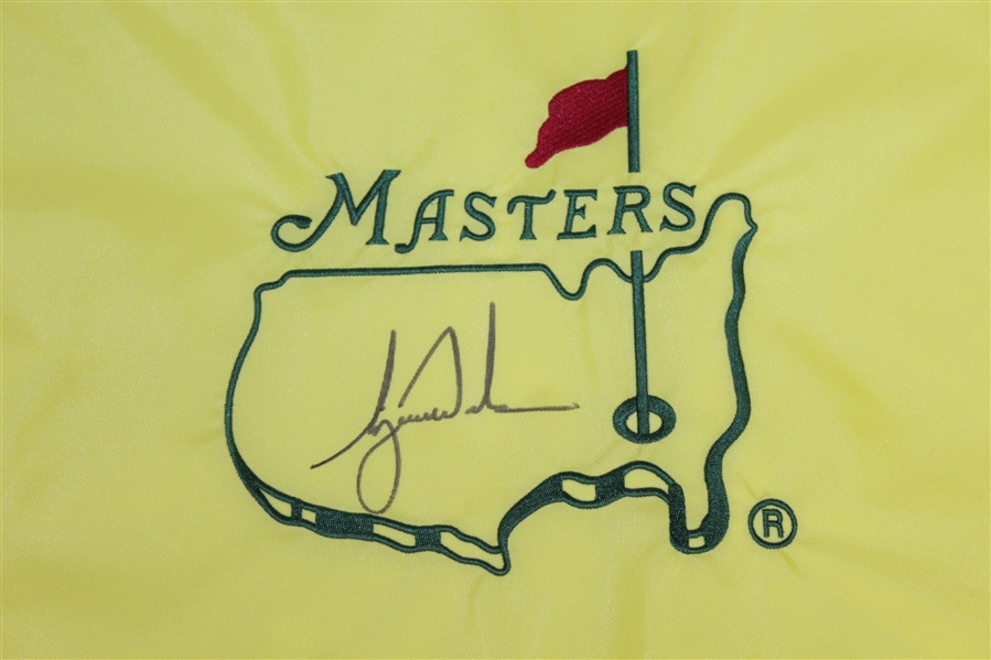Tiger Woods Center Signed Masters Undated Embroidered Flag JSA FULL #Z20829
