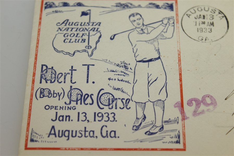 1933 Augusta National Golf Club 'Bobby Jones Course Opening' FDC - Red