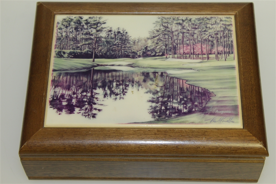 16th Hole 'Redbud' at Augusta National Golf Club Decorative Wood Jewelry/Keepsake Box