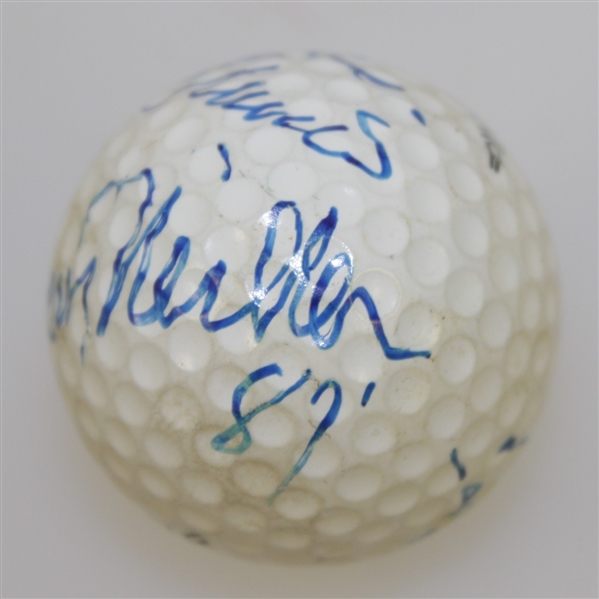 Jack Nicklaus, Ben Crenshaw, & Johnny Miller Multi-Signed Golf Ball JSA ALOA