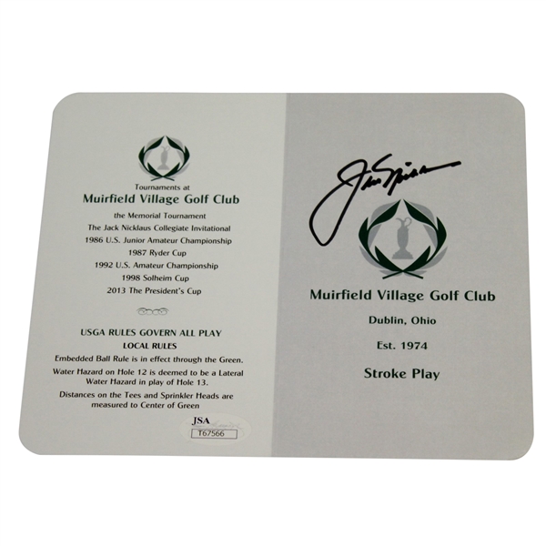 Jack Nicklaus Signed Muirfield Village Golf Club Scorecard JSA #T67566