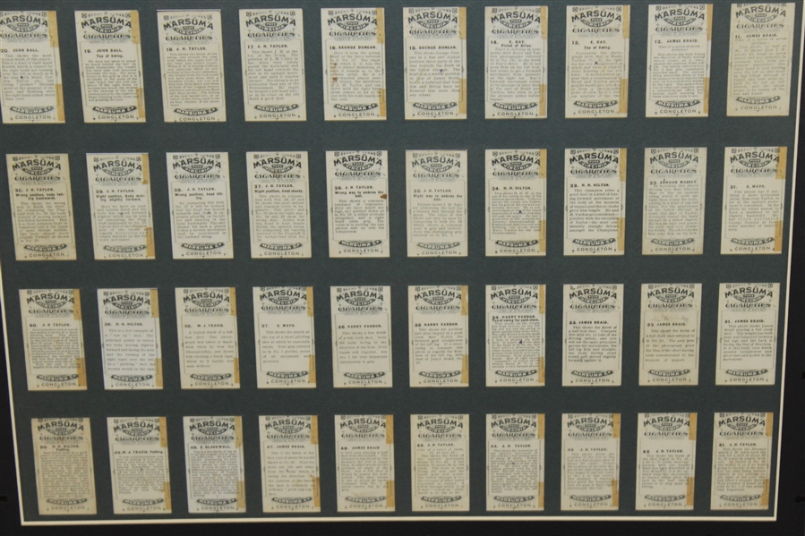 Full Set of 50 Marsuma Co. Tobacco Cards - Complete - Framed