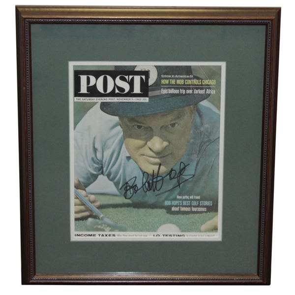 Bob Hope Signed November 9, 1963 POST Cover - Framed JSA ALOA