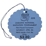 1936 Augusta National Inv. (Masters) Third Round Ticket #698 - Originates From Bobby Jones Neighbors Collection