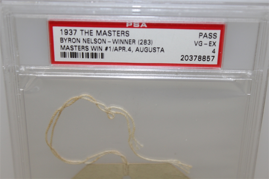 1937 Augusta National Inv. (Masters) Fourth Round Ticket #3946 with Original String