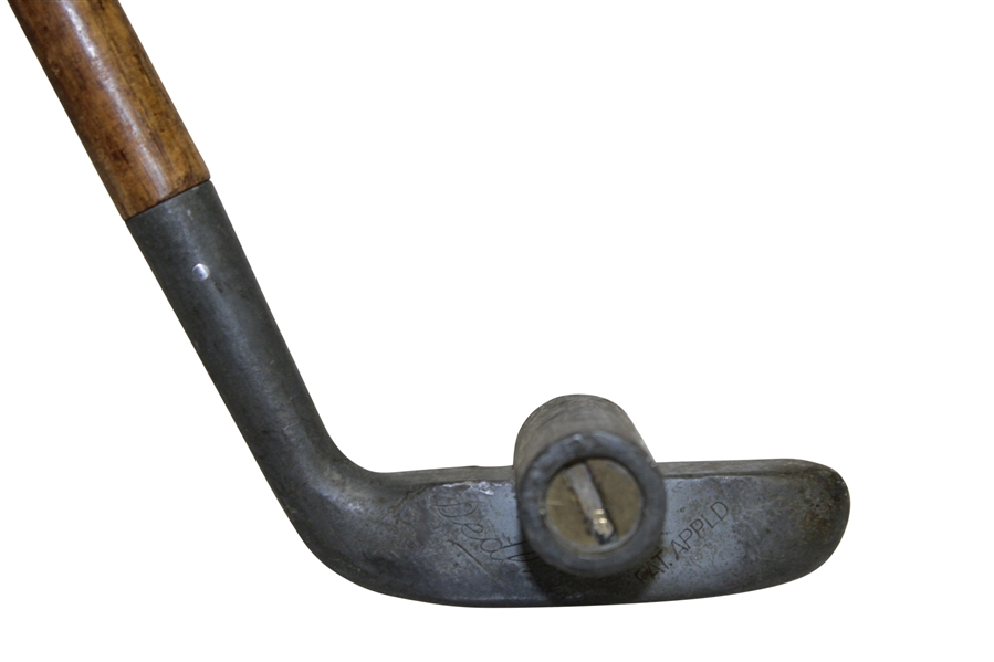 Vintage Center Shafter Dedly Pat. Appld Putter with Pipe Aiming Device