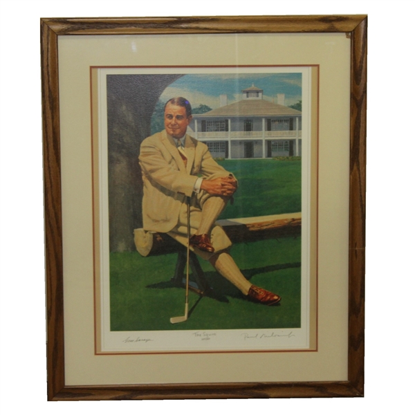Gene Sarazen Sitting in Front of Clubhouse 'The Squire' Ltd Ed Print