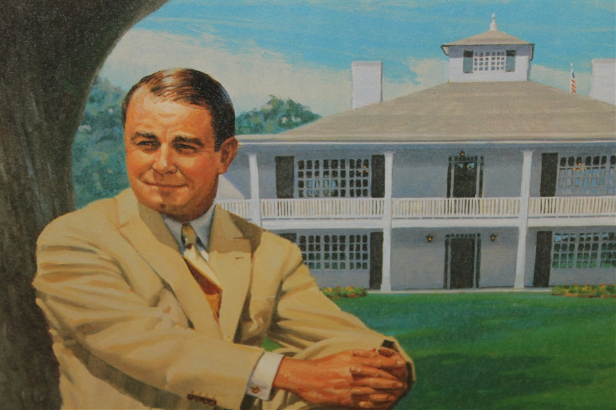 Gene Sarazen Sitting in Front of Clubhouse 'The Squire' Ltd Ed Print