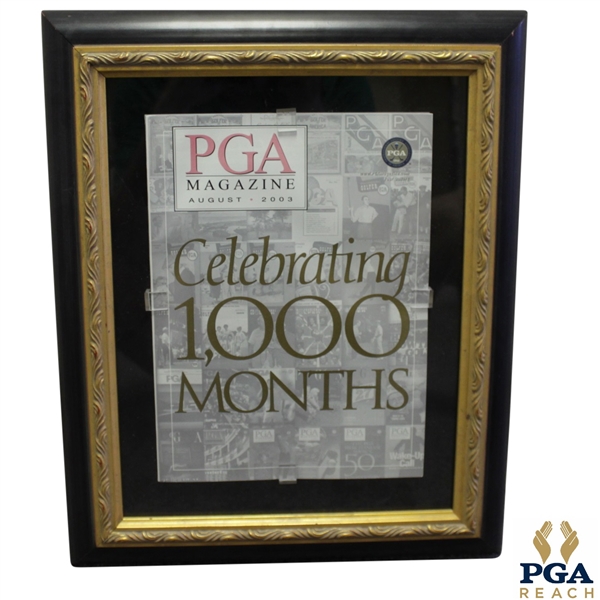 PGA Magazine August 2003 Celebrating 1,000 Months - Framed Presentation