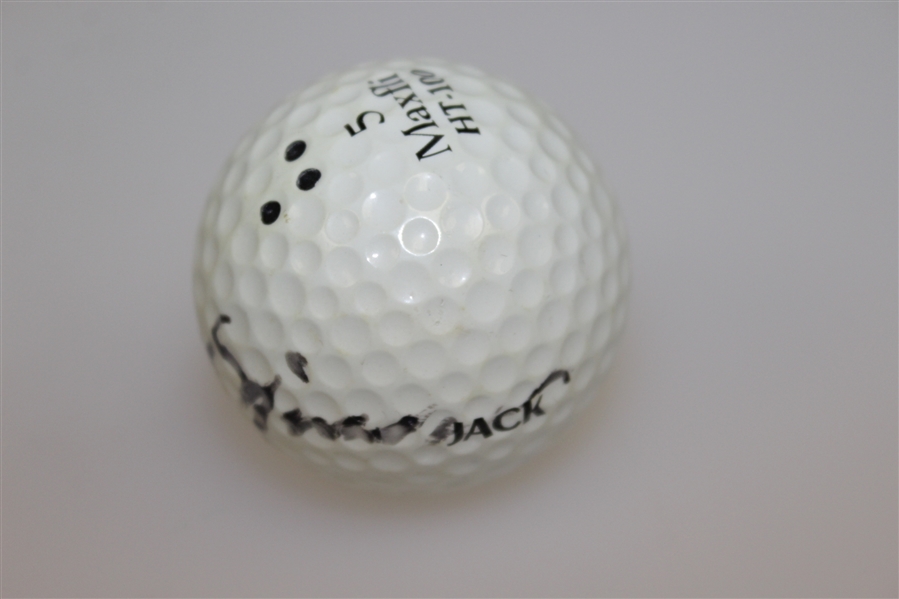 Jack Nicklaus Signed Personal Maxfli Golf Ball JSA ALOA