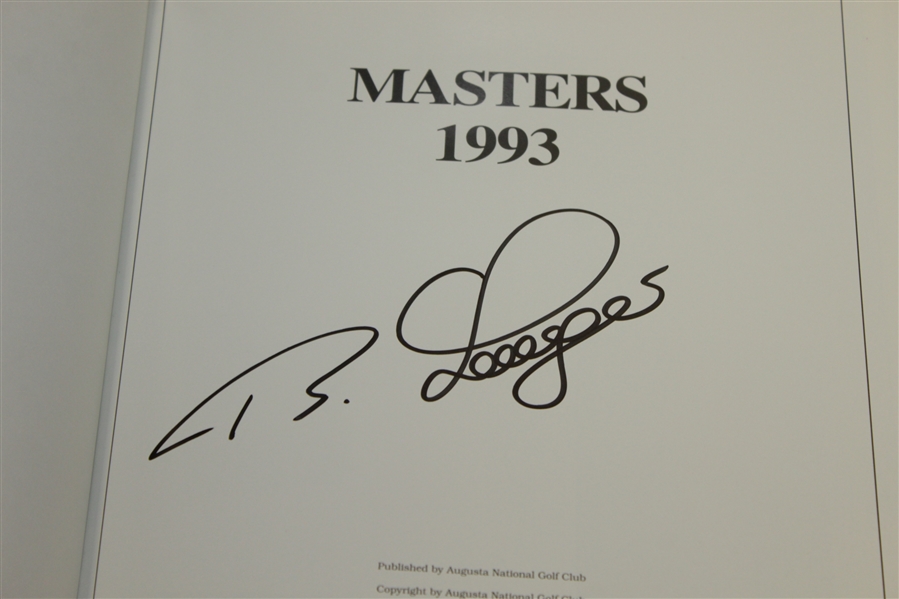 1993 Masters Tournament Annual Book - Signed By Winner Bernard Langer JSA ALOA
