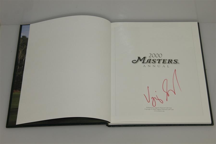 2000 Masters Tournament Annual Book - Signed By Winner Vijay Singh JSA ALOA
