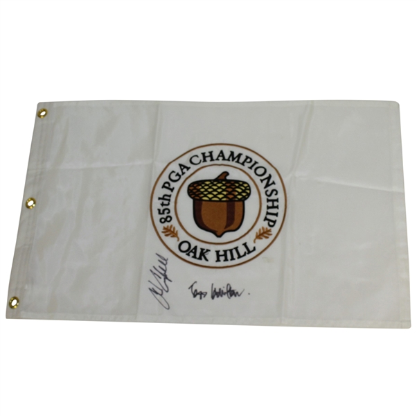 2003 PGA Championship at Oak Hill Country Club Embroidered Flag Signed by Campbell & Hamilton JSA ALOA