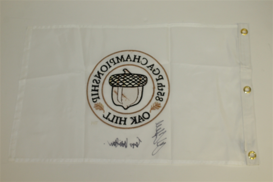 2003 PGA Championship at Oak Hill Country Club Embroidered Flag Signed by Campbell & Hamilton JSA ALOA