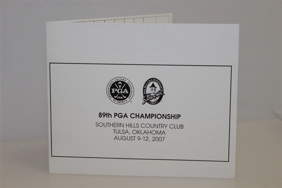 2007 PGA Championship at Southern Hills Official Scorecard - Woods Victory
