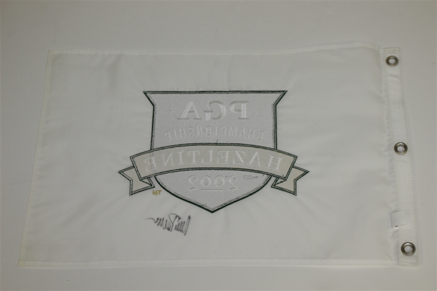 Rich Beem Signed 2002 PGA Championship at Hazeltine Embroidered Flag JSA ALOA
