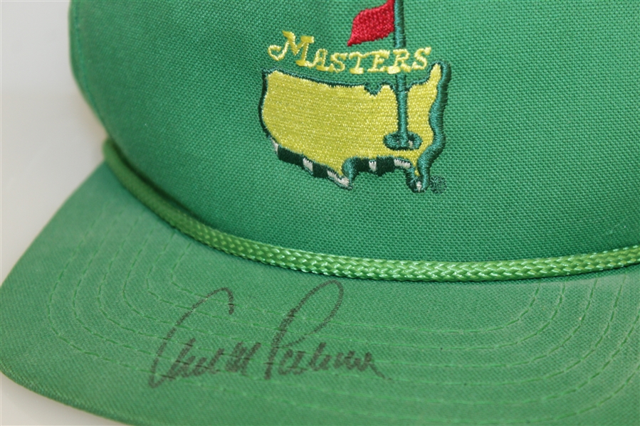 Arnold Palmer Signed Vintage Green Masters Hat JSA ALOA