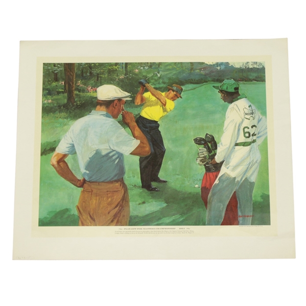 1954 Masters Play-Off Sportsman's Eyrie Print Featuring Sam Snead & Ben Hogan 