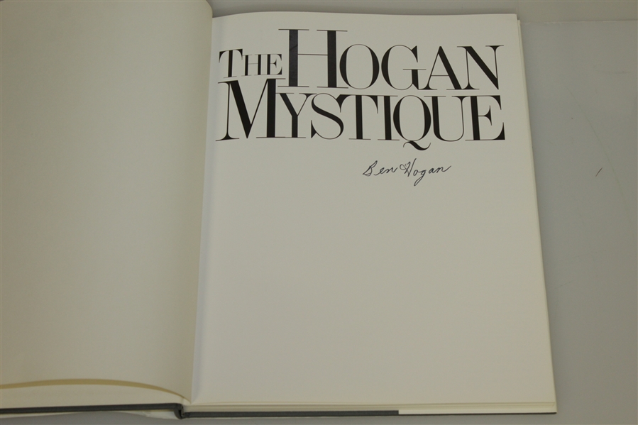 Ben Hogan Signed 'The Hogan Mystique' Oversize Book JSA ALOA