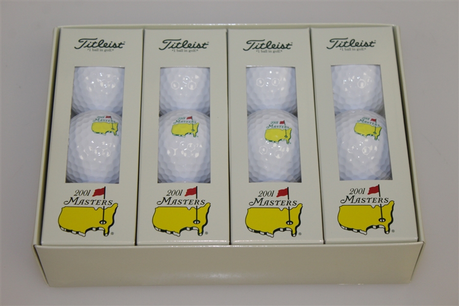 Masters Tournament Complete Sets of Titleist Golf Balls in Sleeves & Boxes - 2001, 2003 & 2004 