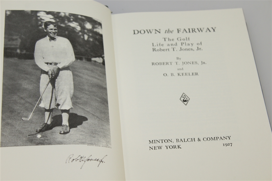 Jack Nicklaus Signed Down The Fairway By OB Keeler & Bobby Jones - Print of 300 w/ Leather Slip Case