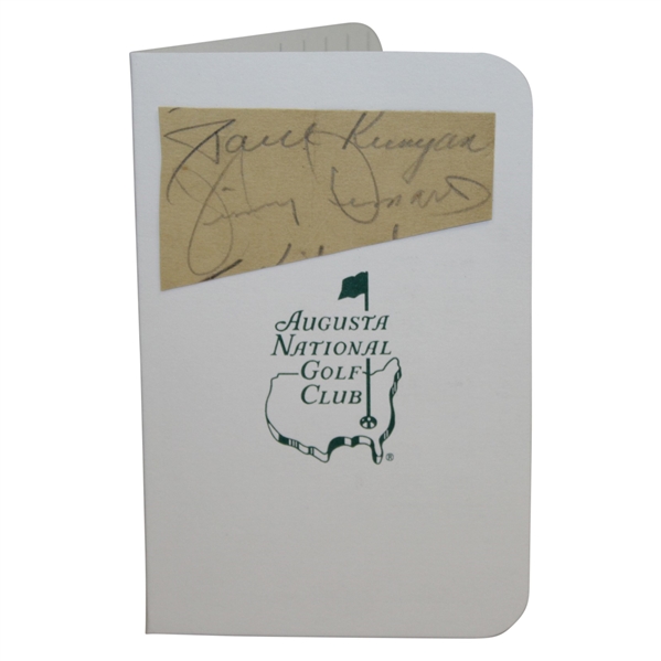 Jimmy Demaret Signed Scorecard Mounted on Augusta National Scorecard JSA ALOA