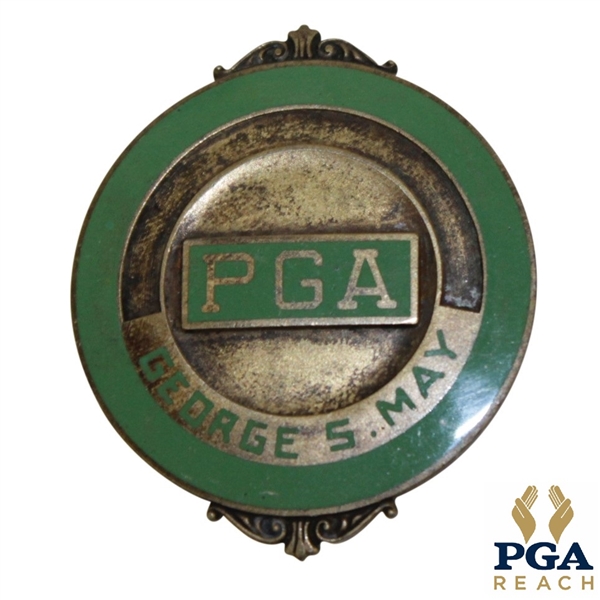 George S. May's PGA Badge/Credentials - Golf's Broadcasting Pioneer & Tam O'Shanter Club Owner