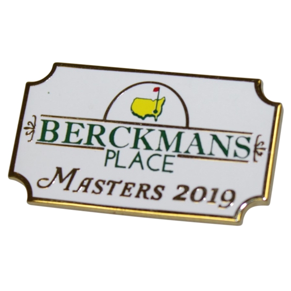 2019 Masters Tournament Berckmans Pin - Tiger Wins 5th Green Jacket!