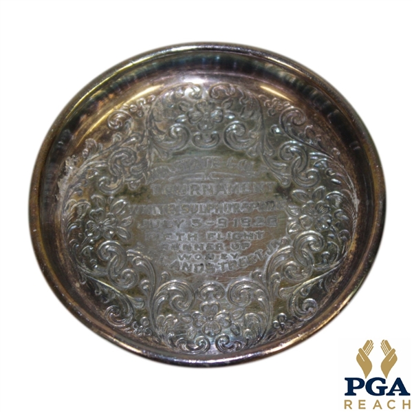 Washington State Golf Tournament 'Runner Up' Award Plate from 1920's