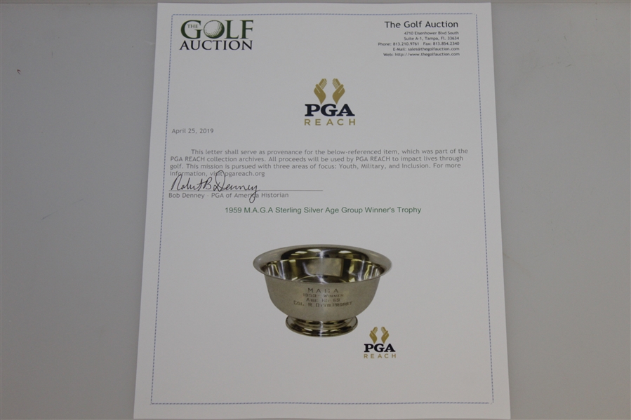 1959 M.A.G.A Sterling Silver Age Group Winner's Trophy