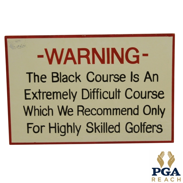 Bethpage - The Black Course Hand Painted Wood Warning Sign