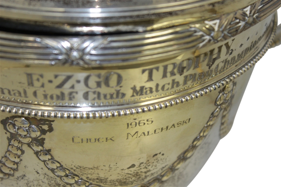 EZ Go PGA National Golf Club Match Play Championship Silver Loving Cup Trophy - Chuck Malchaski '65, Jerry Cooper '66 And Bob Frainey '64