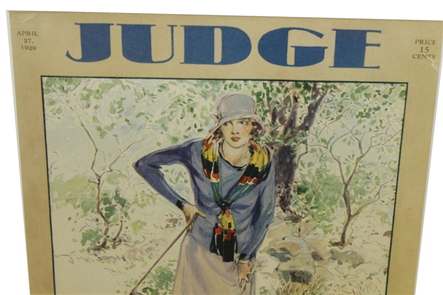1929 Judge Lady Golfer Magazine Framed - April 27th