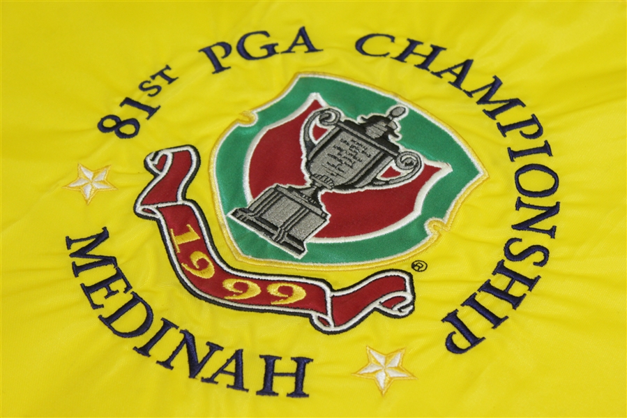1999 PGA Championship at Medinah Embroidered Pinney Flag - Tiger's Second Major Win