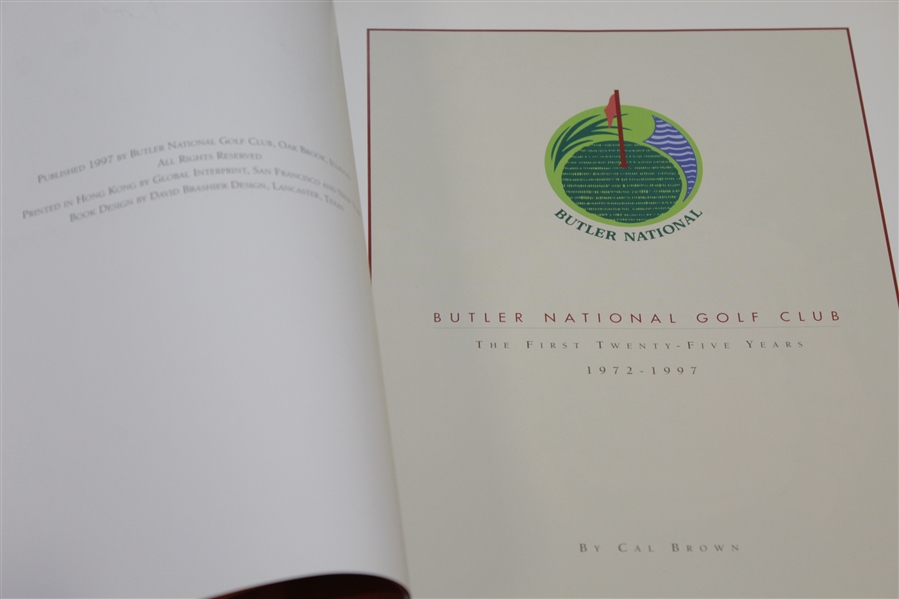 Butler National Golf Club 'The First Twenty-Five Years' Book Signed by Tom Fazio JSA ALOA