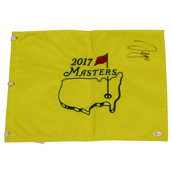 Sergio Garcia Signed 2017 Masters Embroidered Flag JSA FULL LETTER #Y88594