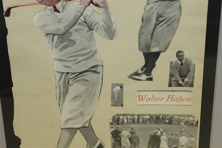 Walter Hagen Signed Cutout and Matte Display with 'Best Wishes', 'March 13th, '1930' JSA ALOA