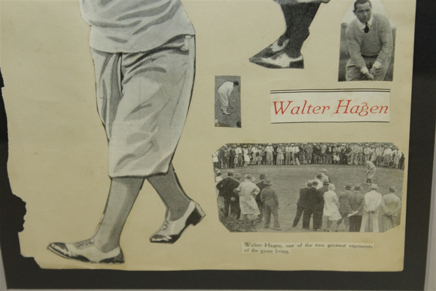 Walter Hagen Signed Cutout and Matte Display with 'Best Wishes', 'March 13th, '1930' JSA ALOA