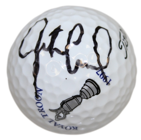 Justin Leonard Signed 1997 Royal Troon OPEN Logo Golf Ball JSA ALOA