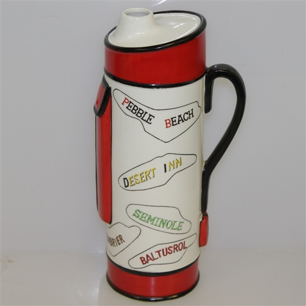 Golf Course Themed Golf Bag Pitcher - Augusta, Seminole, Pebble, & others