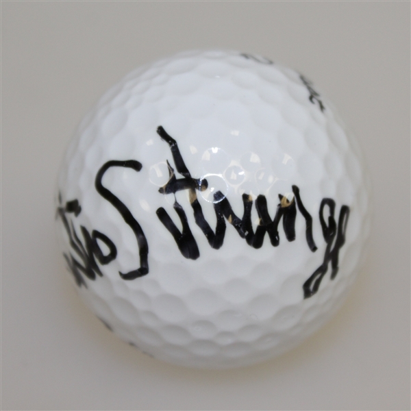 Curtis Strange Signed Titleist Logo Ball JSA ALOA