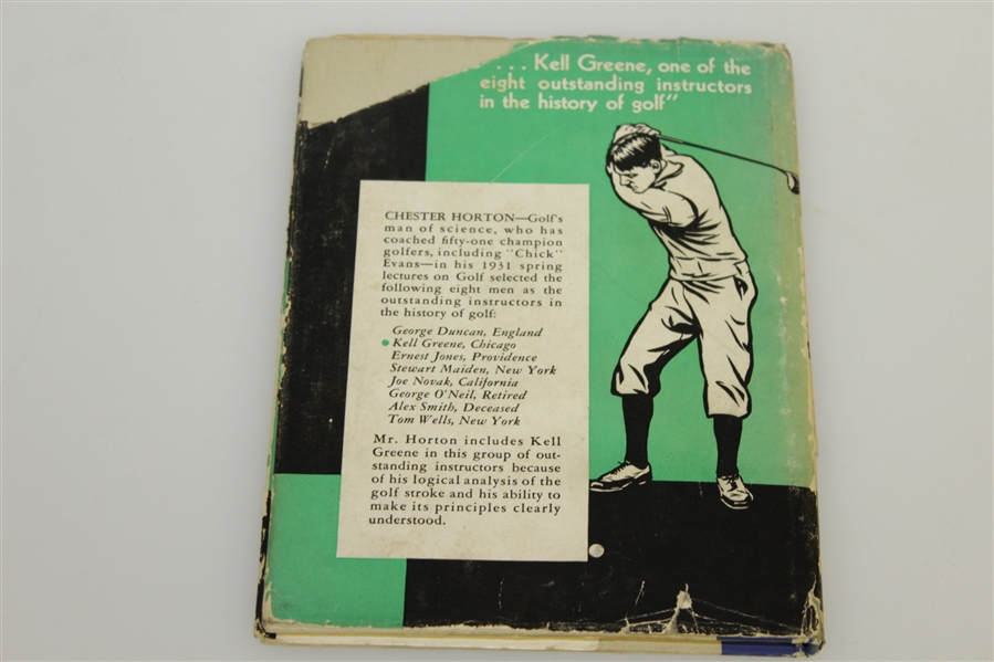 1931 'The Golf Swing of Bobby Jones' Book by Kell Greene w/ Dust Cover