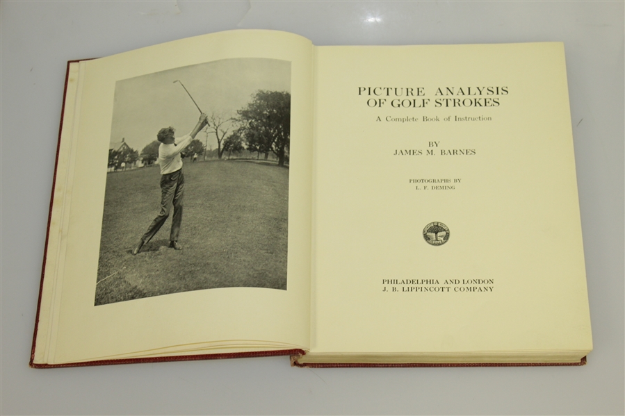 Picture Analysis of Golf Strokes - A Complete Book of Instructions by James Barnes