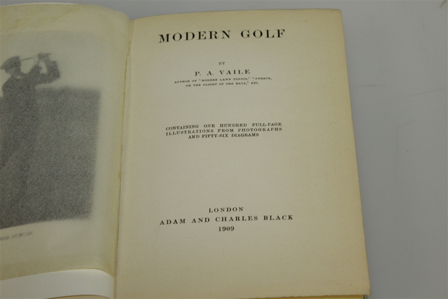 1909 'Modern Golf' by P.A. Vaile Hardcover Book First Edition