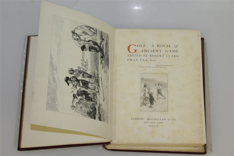 1899 Book 'Golf: A Royal and Ancient Game' Edited by Robert Clark