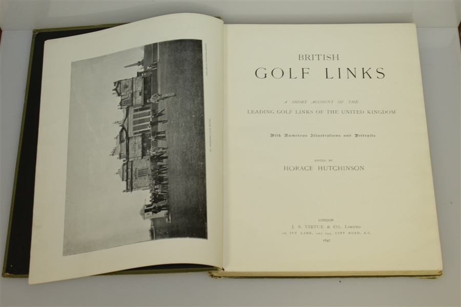 1897 1st Edition 'British Golf Links' Book by Horace Hutchinson - Very Good Condition