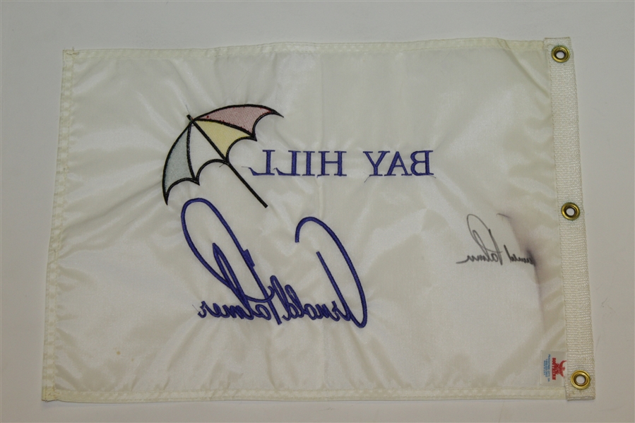 Arnold Palmer Signed 'Bay Hill' Umbrella Embroidered Flag JSA ALOA